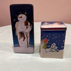 Snowman tins